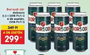 Interspar Borsodi sör 0,5 l ajánlat
