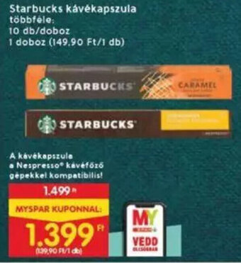 Interspar Starbucks kávékapszula 10 db ajánlat