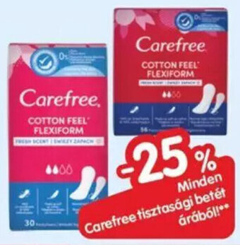 Interspar Minden Carefree tisztasági betét árából! ajánlat