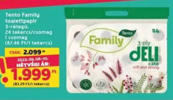 Interspar Tento Family toalettpapir 24 tekercs ajánlat
