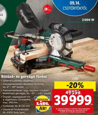 Lidl PARKSIDE Bütüző- és gérvágó fűrész 1 db ajánlat