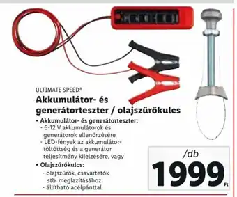 Lidl ULTIMATE SPEED Akkumulátor- stb. 1 db ajánlat