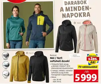 Lidl Rocktrail Női / férfi softshell dzseki 1 db ajánlat
