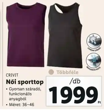Lidl CRIVIT Női sporttop 1 db ajánlat