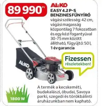 AL-KO EASY 4.2 P-S BENZINES FŰNYÍRÓ 1 db