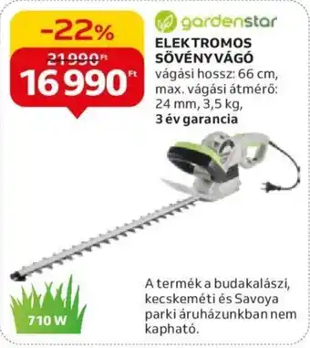 Auchan gardenstar ELEKTROMOS SÖVÉNYVÁGÓ 1 db ajánlat