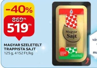 Auchan MAGYAR SZELETELT TRAPPISTA SAJT 125 g ajánlat