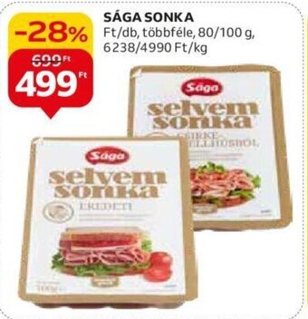 Auchan SÁGA SONKA 80 / 100 g ajánlat
