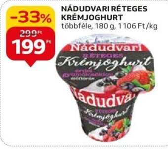 Auchan NÁDUDVARI RÉTEGES KRÉMJOGHURT 180 g ajánlat