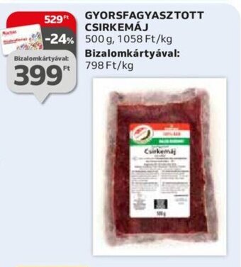 Auchan GYORSFAGYASZTOTT CSIRKEMÁJ 500 g ajánlat