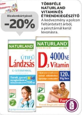 TÖBBFÉLE NATURLAND VITAMIN ÉS ÉTRENDKIEGÉSZÍTŐ