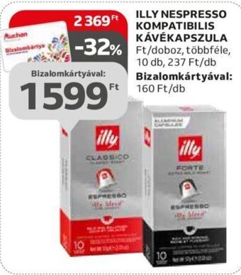Auchan ILLY NESPRESSO KOMPATIBILIS KÁVÉKAPSZULA 10 db ajánlat