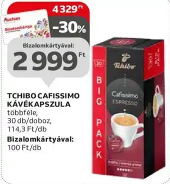 Auchan TCHIBO CAFISSIMO KÁVÉKAPSZULA 30 db ajánlat