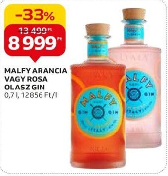 Auchan MALFY ARANCIA VAGY ROSA OLASZ GIN 0,7 l ajánlat