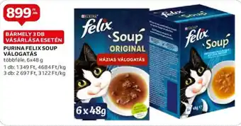 Auchan PURINA FELIX SOUP VÁLOGATÁS 6 x 48 g ajánlat