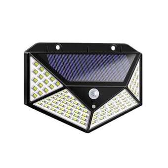 BravúrShop 100 ledes napelemes fali lámpa mozgásérzékelővel, 4 led panellel, 600lumen ajánlat