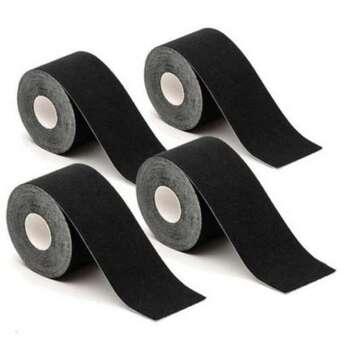 BravúrShop 4 darabos kineziológiai szalag, tapasz, 5x5, fekete ajánlat
