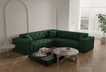 Melana 2 sarok ülőgarnitúra, 246x73x246, opera green