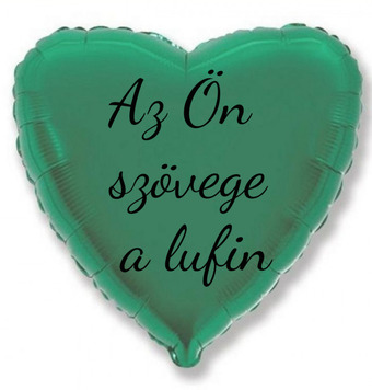 HeliumKing Personal fólia lufi szöveggel- türkíz szív 45 cm ajánlat