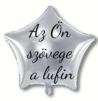 HeliumKing Personal fólia lufi szöveggel - ezüst csillag 70 cm ajánlat