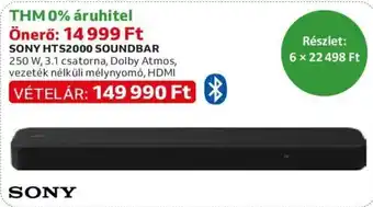 Auchan SONY HTS2000 SOUNDBAR 1 db ajánlat