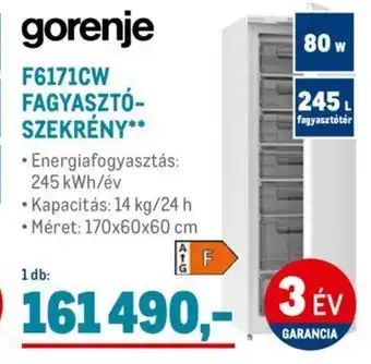 gorenje F6171CW FAGYASZTÓ-SZEKRÉNY 1 d