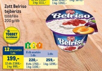 Zott Belriso tejberizs 200 g