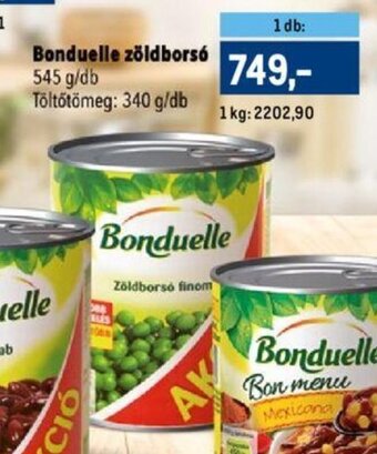 Metro Bonduelle zöldborsó 545 / 340 g ajánlat