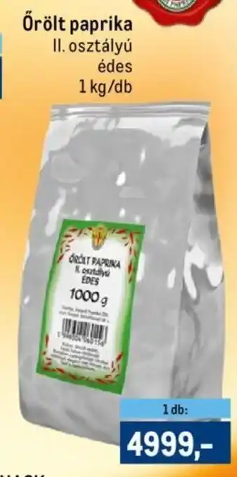 Metro Őrölt paprika 1 kg ajánlat