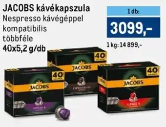 Metro JACOBS kávékapszula 40 x 5,2 g ajánlat