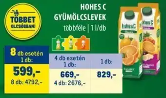 Metro HOHES C GYÜMÖLCSLEVEK 1 l ajánlat