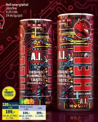 Metro Hell energiaital 0,25 l ajánlat