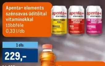 Metro Apenta+ elements szénsavas üdítőital vitaminokkal 0,33 l ajánlat