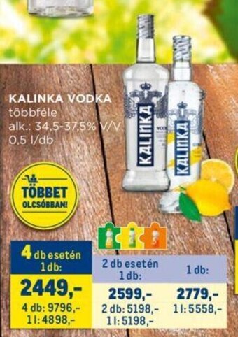 Metro KALINKA VODKA 0,5 l ajánlat