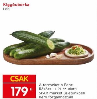 Spar Kígyóuborka 1 db ajánlat