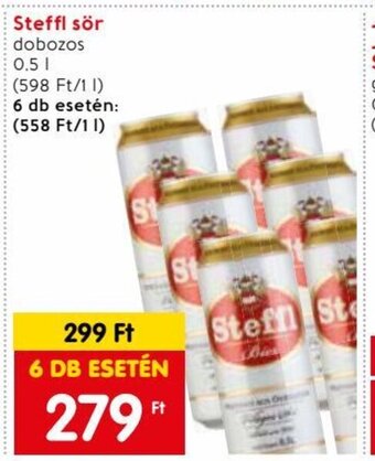 Spar Steffl sör 0,5 l ajánlat