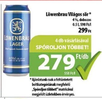 Coop Löwenbrau Világos sör 0,5 l ajánlat