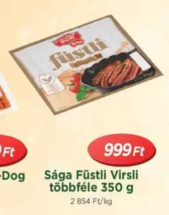 Real Sága Füstli Virsli többféle 350 g ajánlat