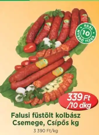 Real Falusi füstölt kolbász Csemege, Csípős 10 dkg ajánlat