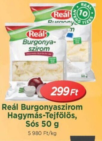 Real Reál Burgonyaszirom Hagymás-Tejfölös, Sós 50 g ajánlat