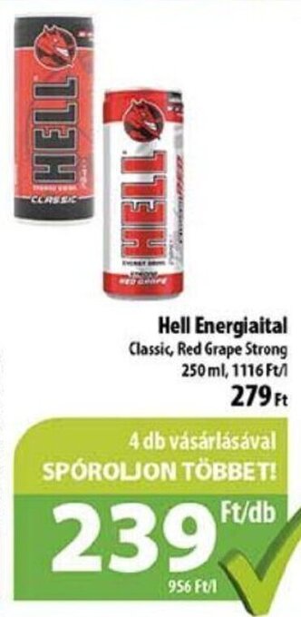 Coop Hell Energiaital 250 ml ajánlat