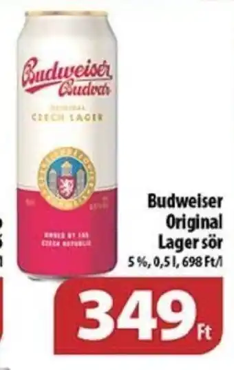 Coop Budweiser Original Lager sör 0,5 l ajánlat