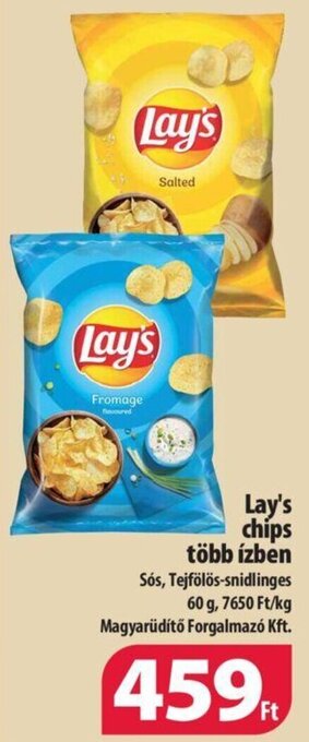 Coop Lay's chips több ízben 60 g ajánlat