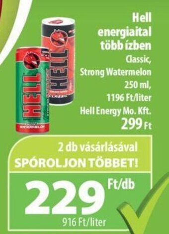 Coop Hell energiaital több ízben 250 ml ajánlat