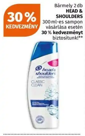 Müller Bármely 2 db HEAD & SHOULDERS 300 ml-es sampon vásárlása esetén ajánlat