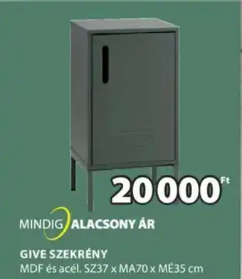 JYSK MINDIG ALACSONY ÁR SONY GIVE SZEKRÉNY 1 db ajánlat