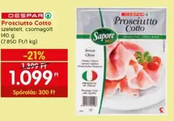 Spar SPAR Prosciutto Cotto 140 g ajánlat