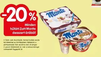 Spar Minden hűtött Zott Monte desszert árából! ajánlat