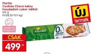 Spar Florbú Cookies Choco keksz hozzáadott cukor nélkül 120 g ajánlat