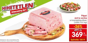 Spar Pápai extra sonka 10 dkg ajánlat